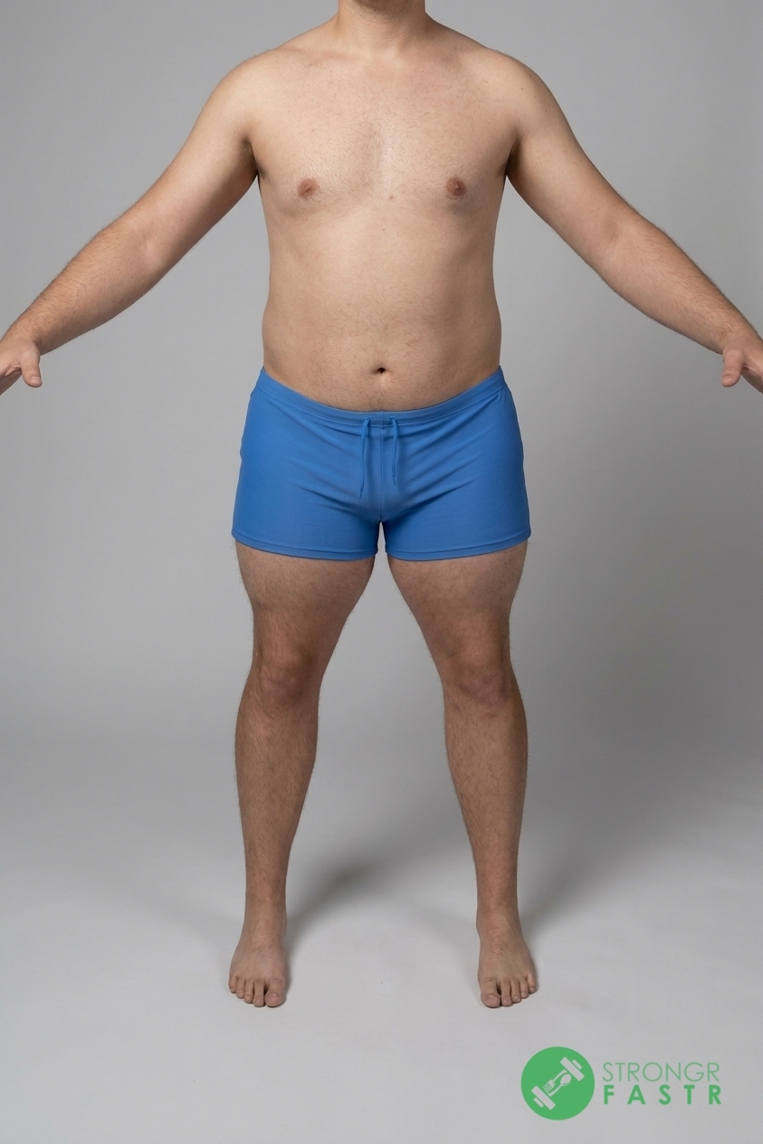 A 5'8", 200 lbs male at about 27% body fat