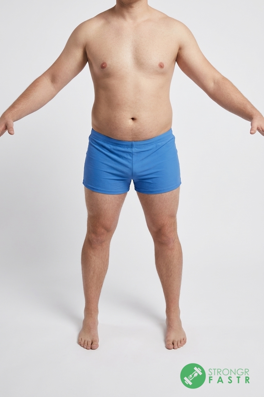A 5'7", 180 lbs male at about 23% body fat
