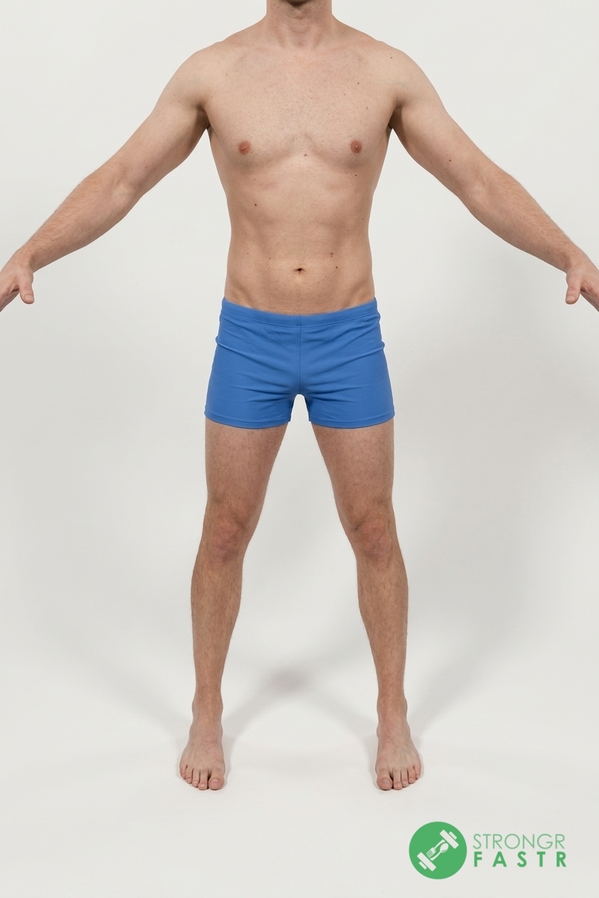 A 5'7", 130 lbs male at about 11% body fat