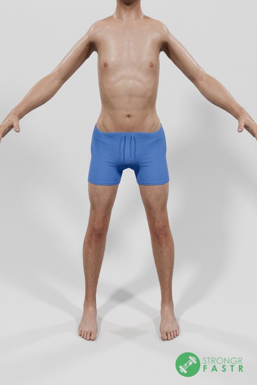 A 5'6", 120 lbs male at about 13% body fat