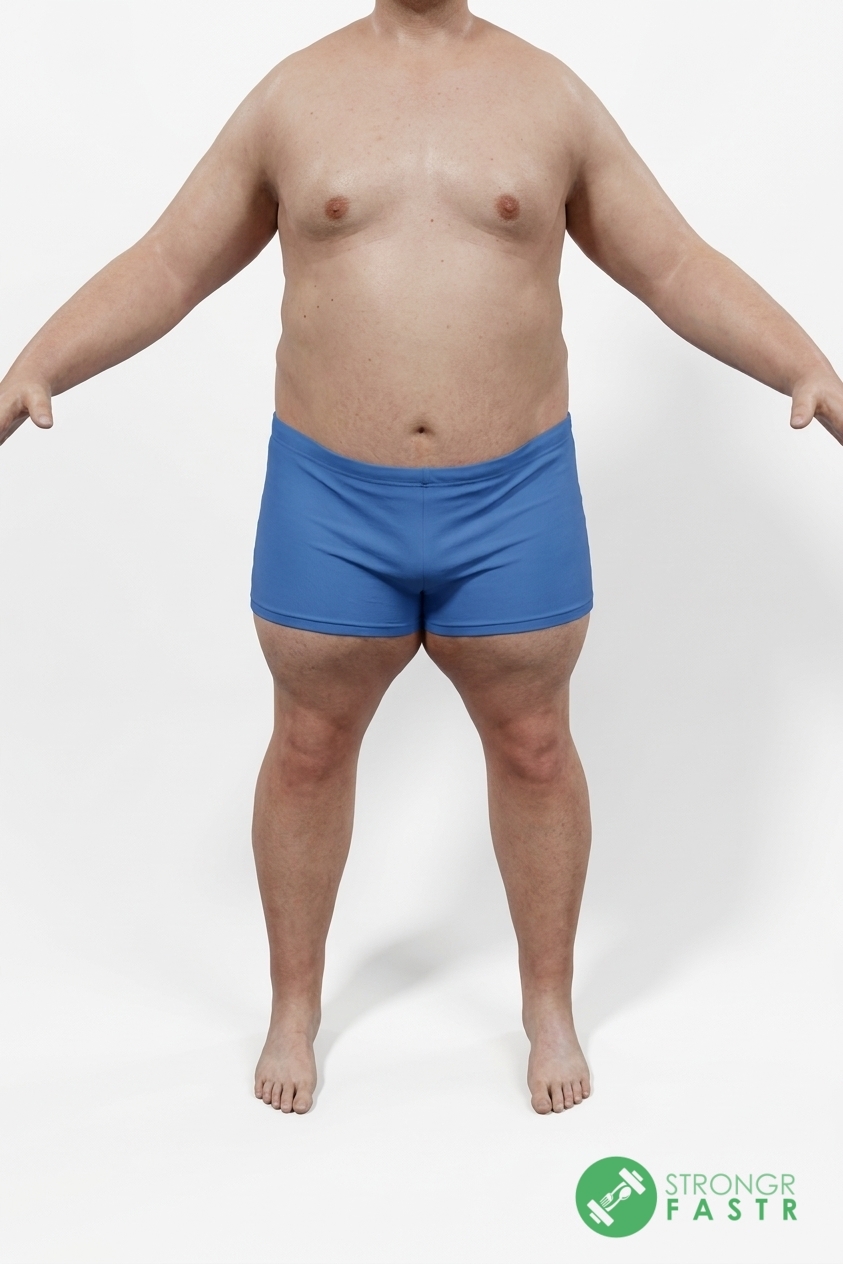 A 5'8", 250 lbs male at about 35% body fat
