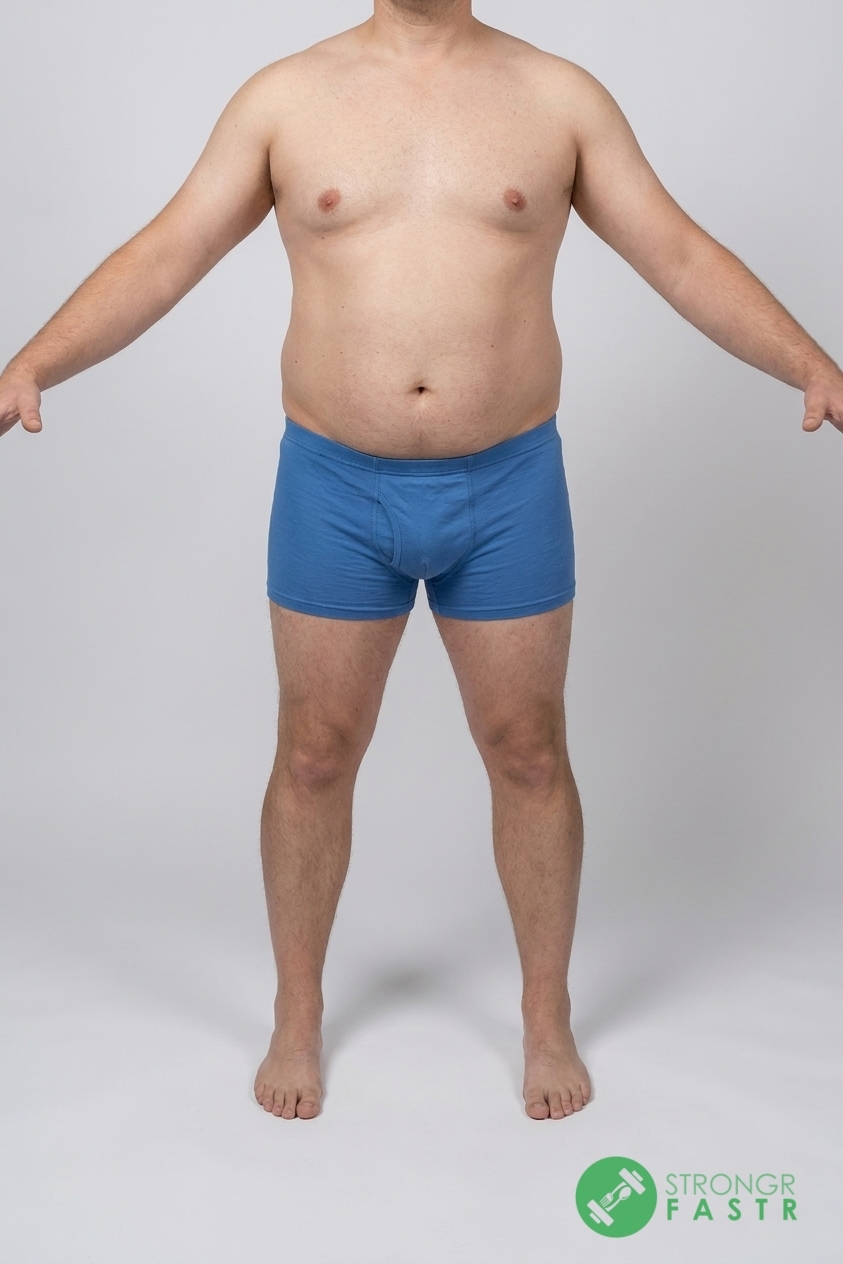 A 6'1", 260 lbs male at about 31% body fat