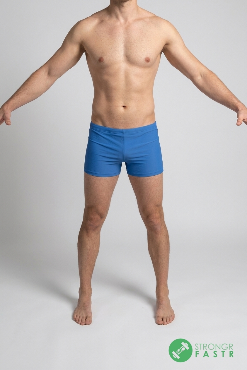 A 5'6", 120 lbs male at about 9% body fat