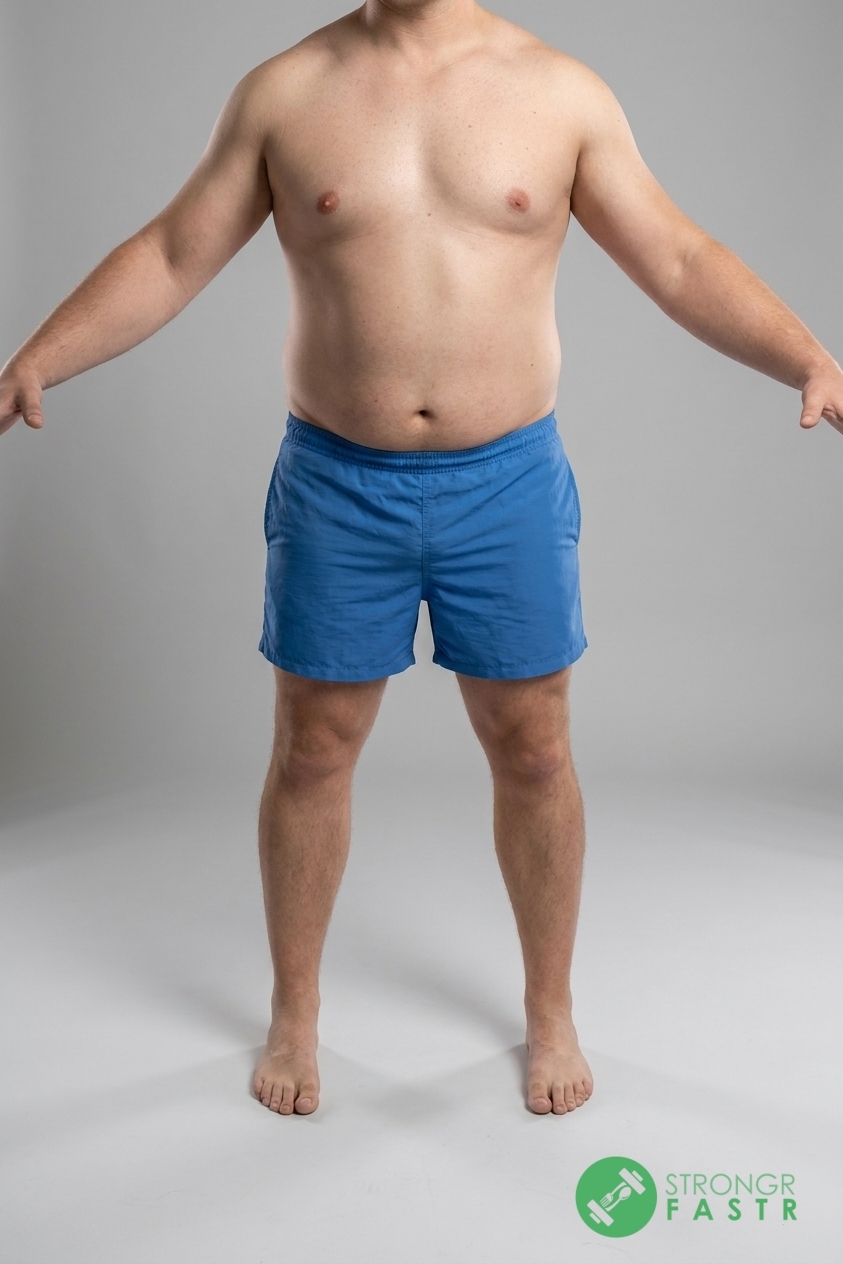 A 5'9", 240 lbs male at about 25% body fat