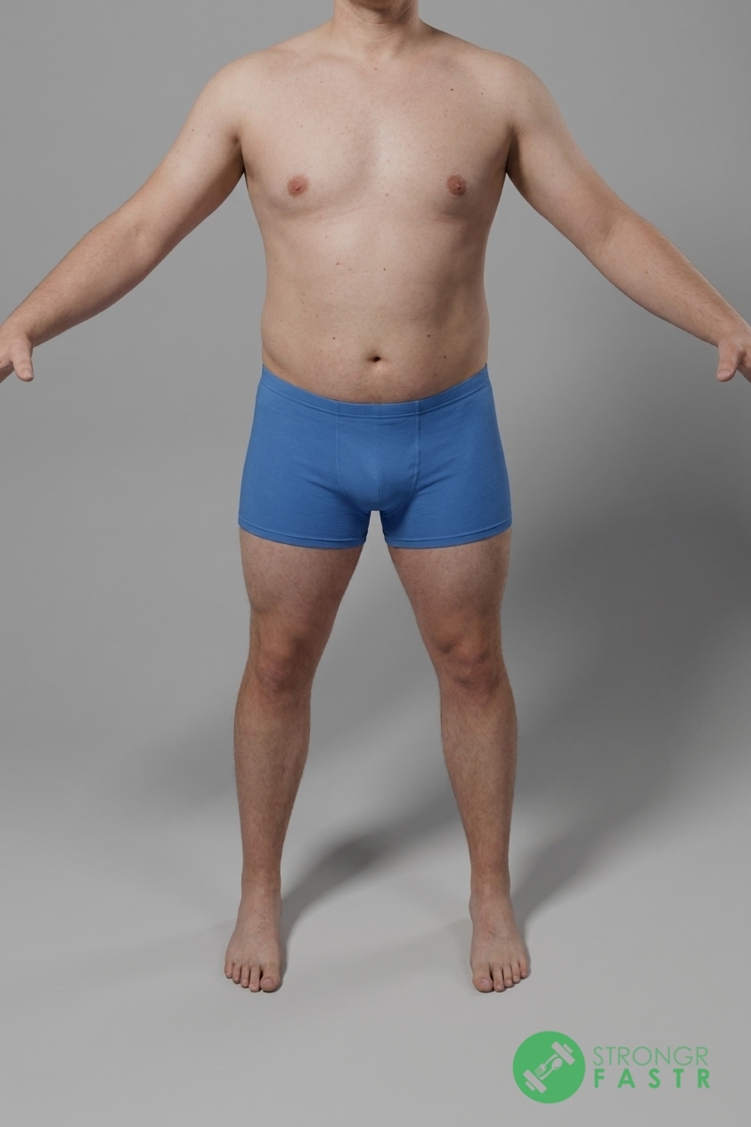 A 5'8", 190 lbs male at about 26% body fat