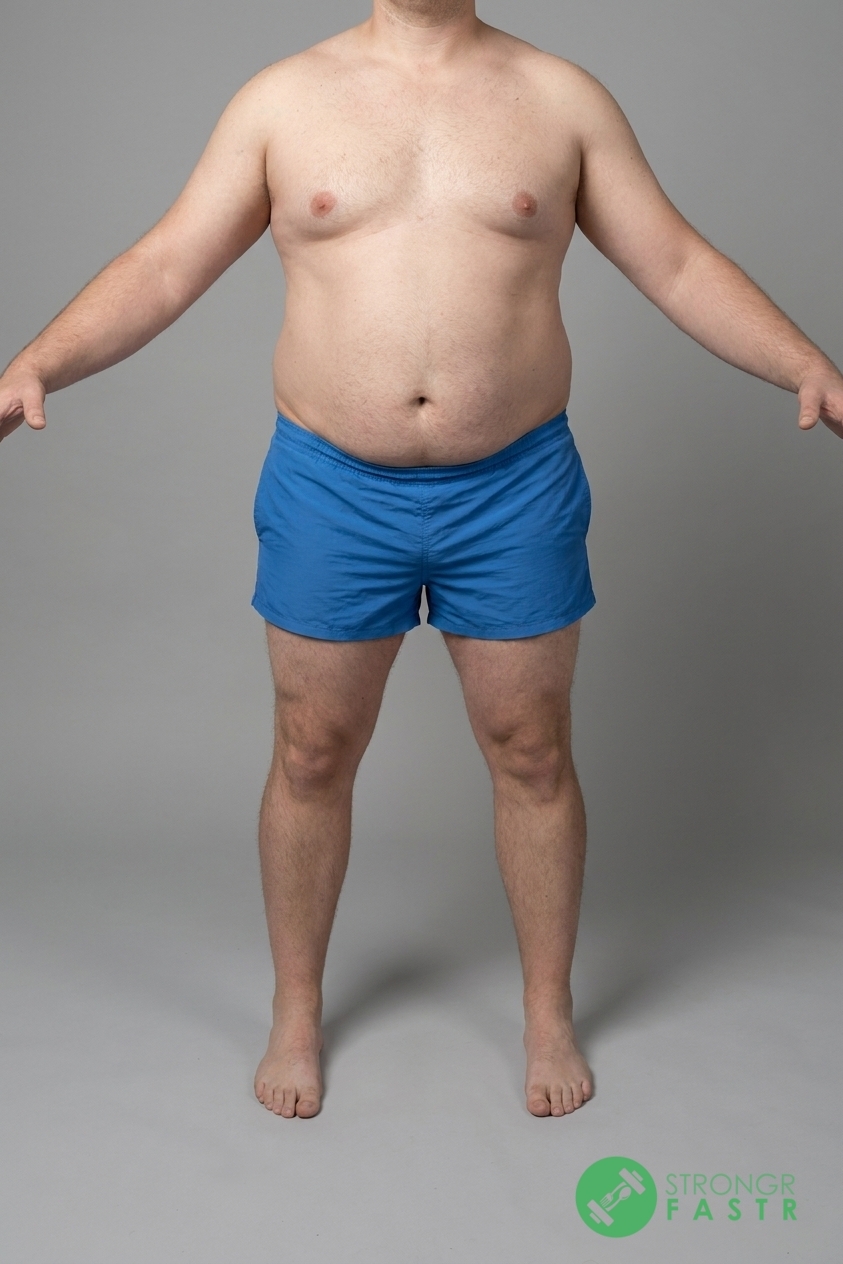 A 5'7", 250 lbs male at about 36% body fat