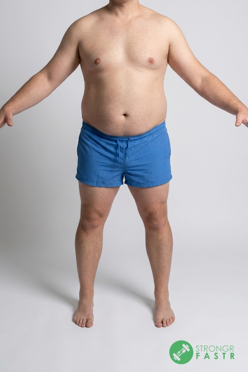 A 5'7", 230 lbs male at about 33% body fat