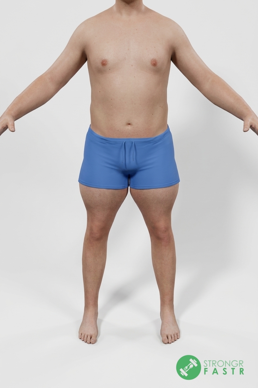 A 6'2", 250 lbs male at about 26% body fat