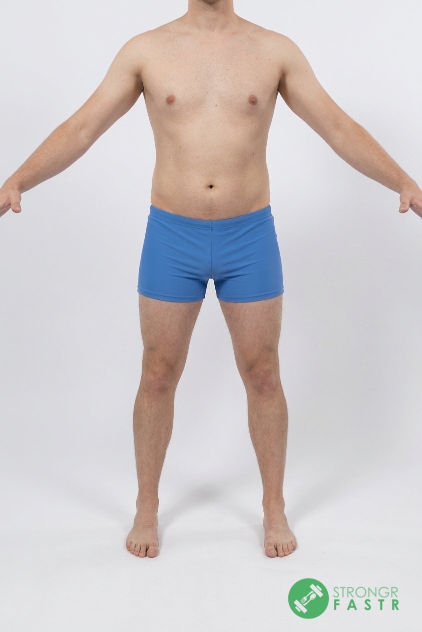 A 6 foot, 180 lbs male at about 20% body fat