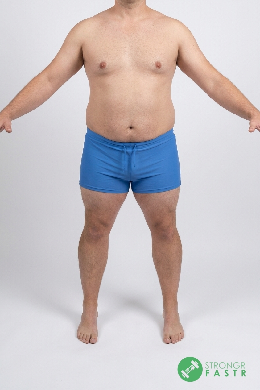 A 5'6", 200 lbs male at about 32% body fat