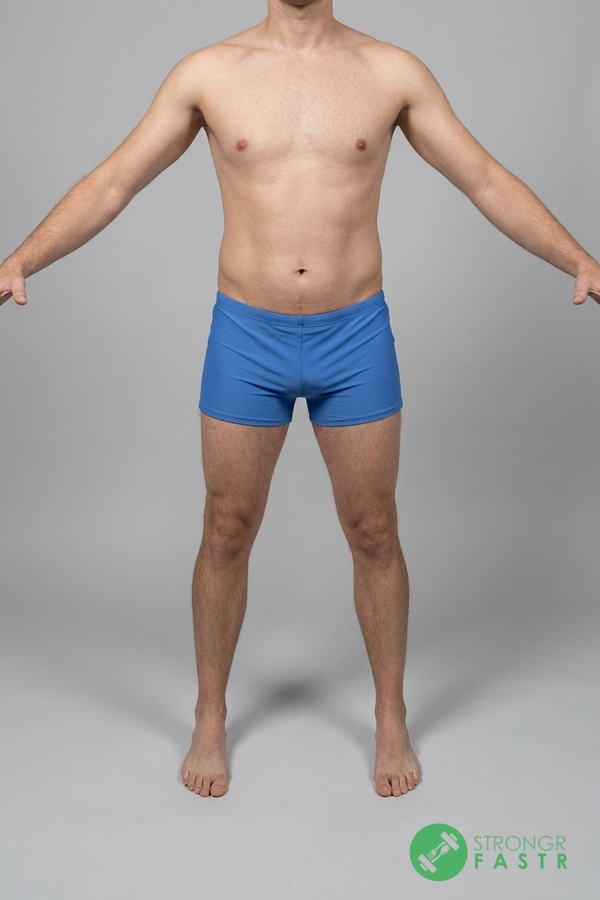 A 6'1", 190 lbs male at about 25% body fat
