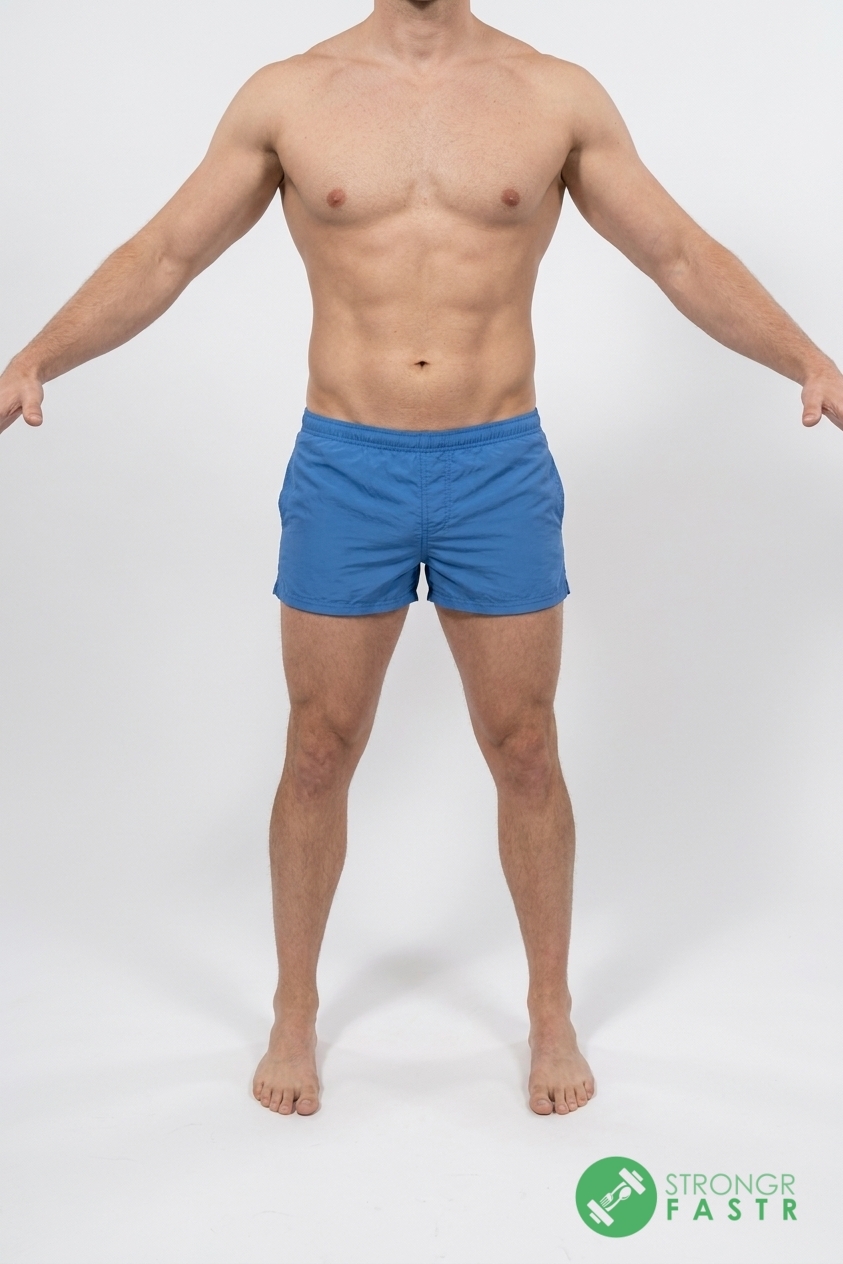 A 5'10", 180 lbs male at about 13% body fat