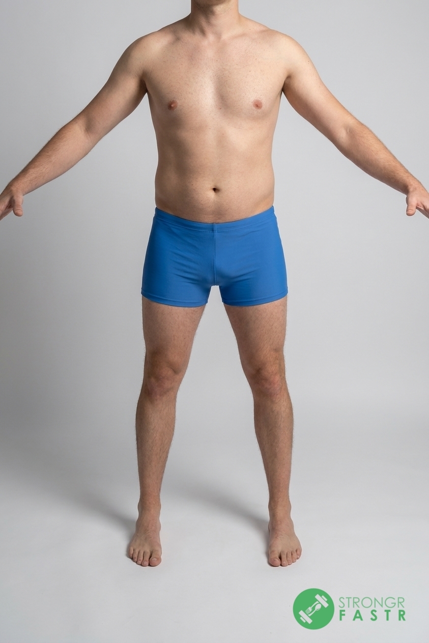 A 5'8", 160 lbs male at about 25% body fat