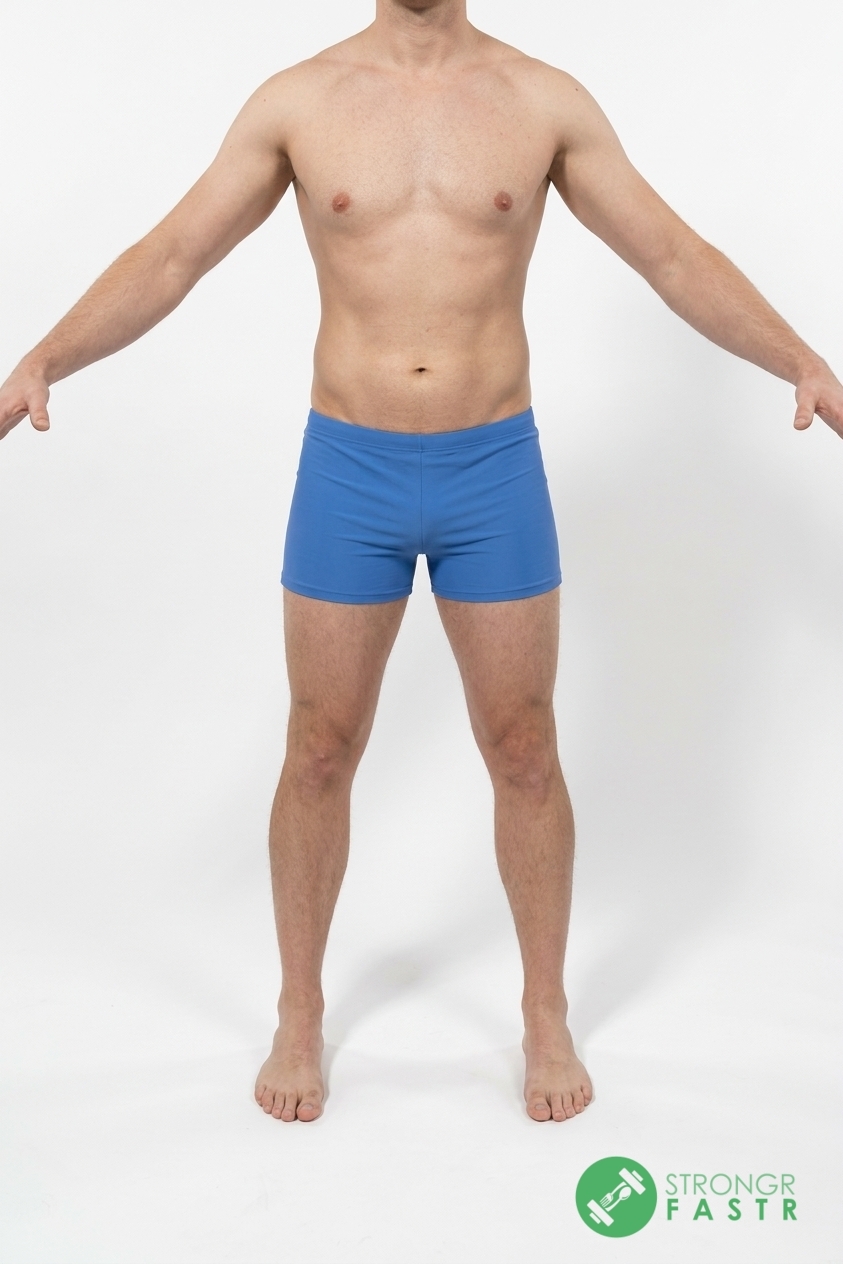 A 6'2", 190 lbs male at about 14% body fat