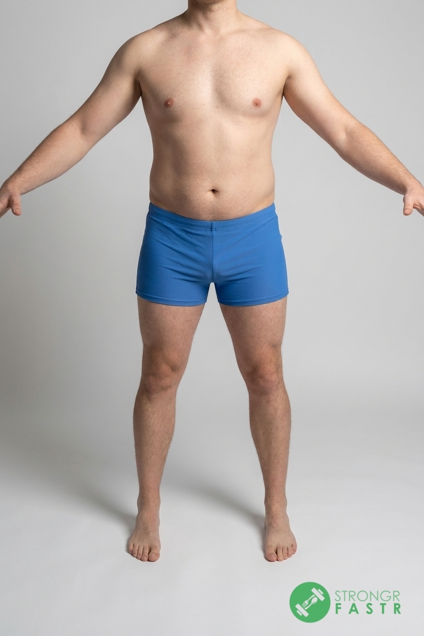 A 5'11", 210 lbs male at about 25% body fat