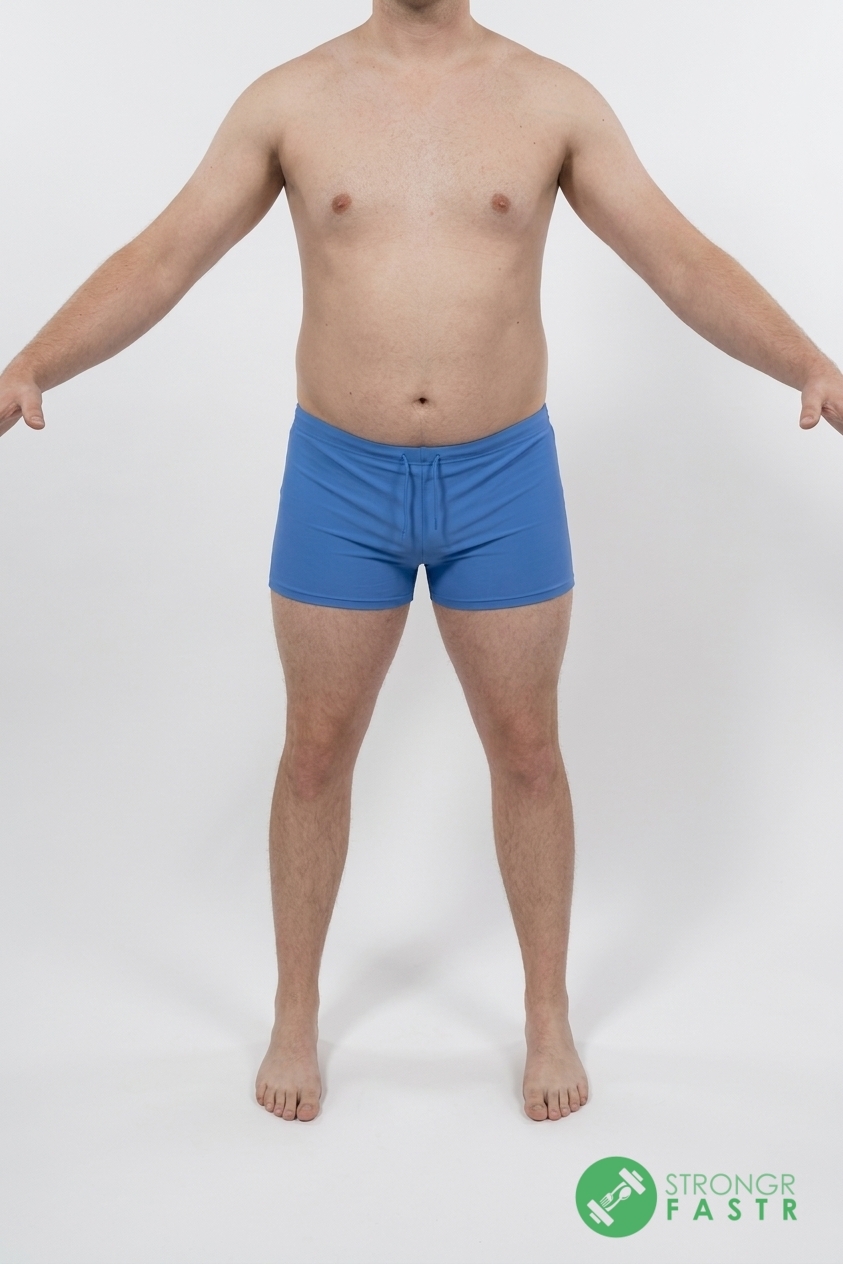 A 6'3", 240 lbs male at about 25% body fat