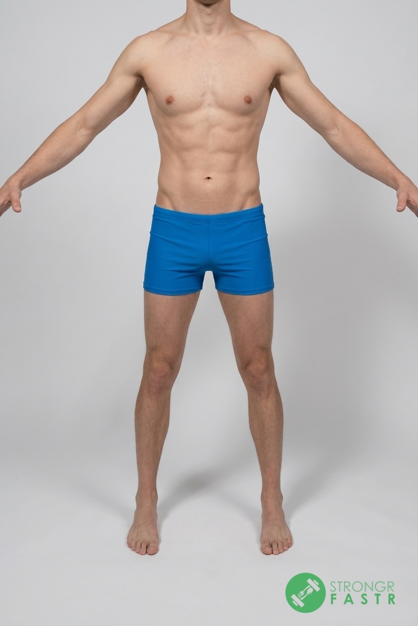 A 6'2", 140 lbs male at about 8% body fat