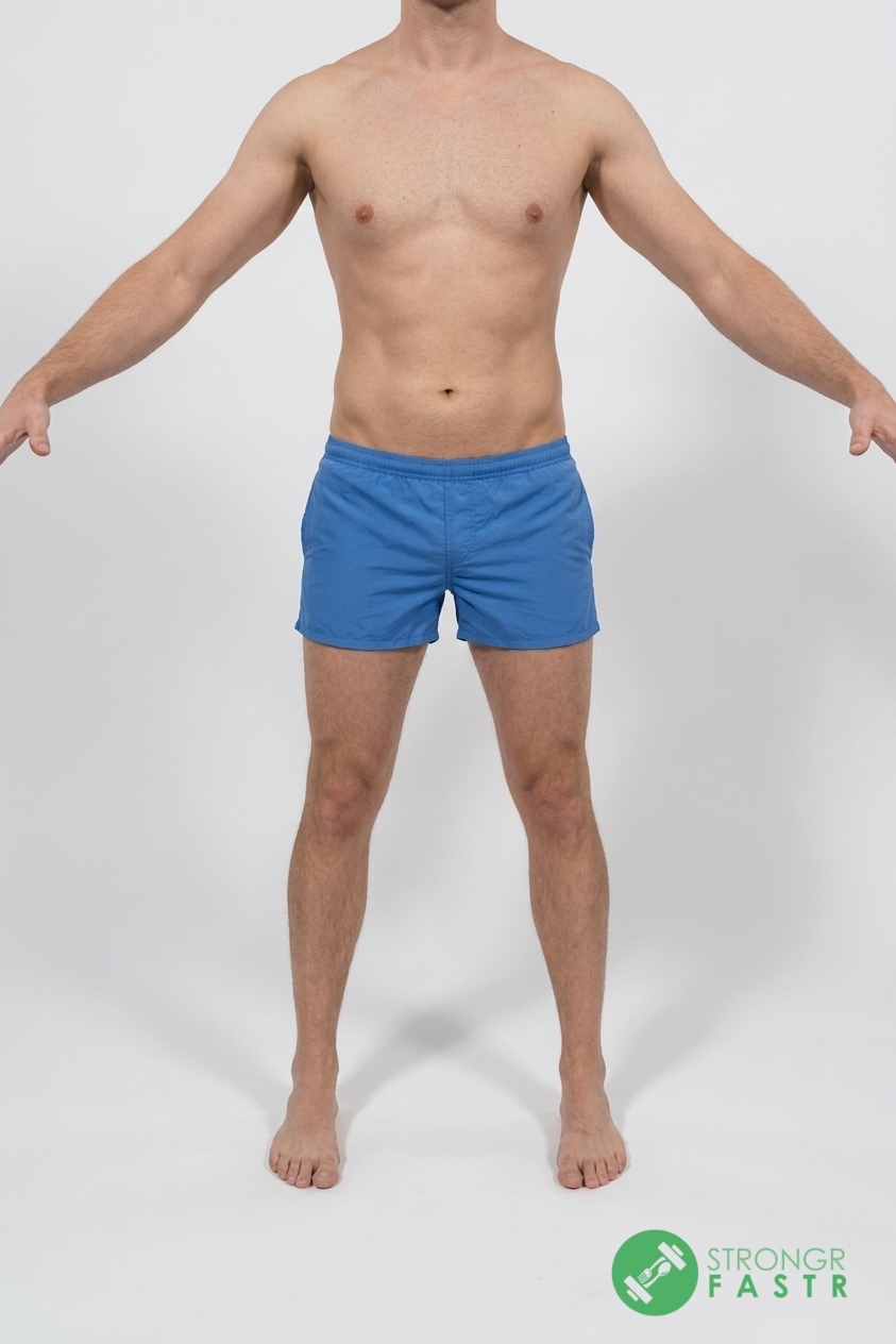 A 6 foot, 160 lbs male at about 13% body fat