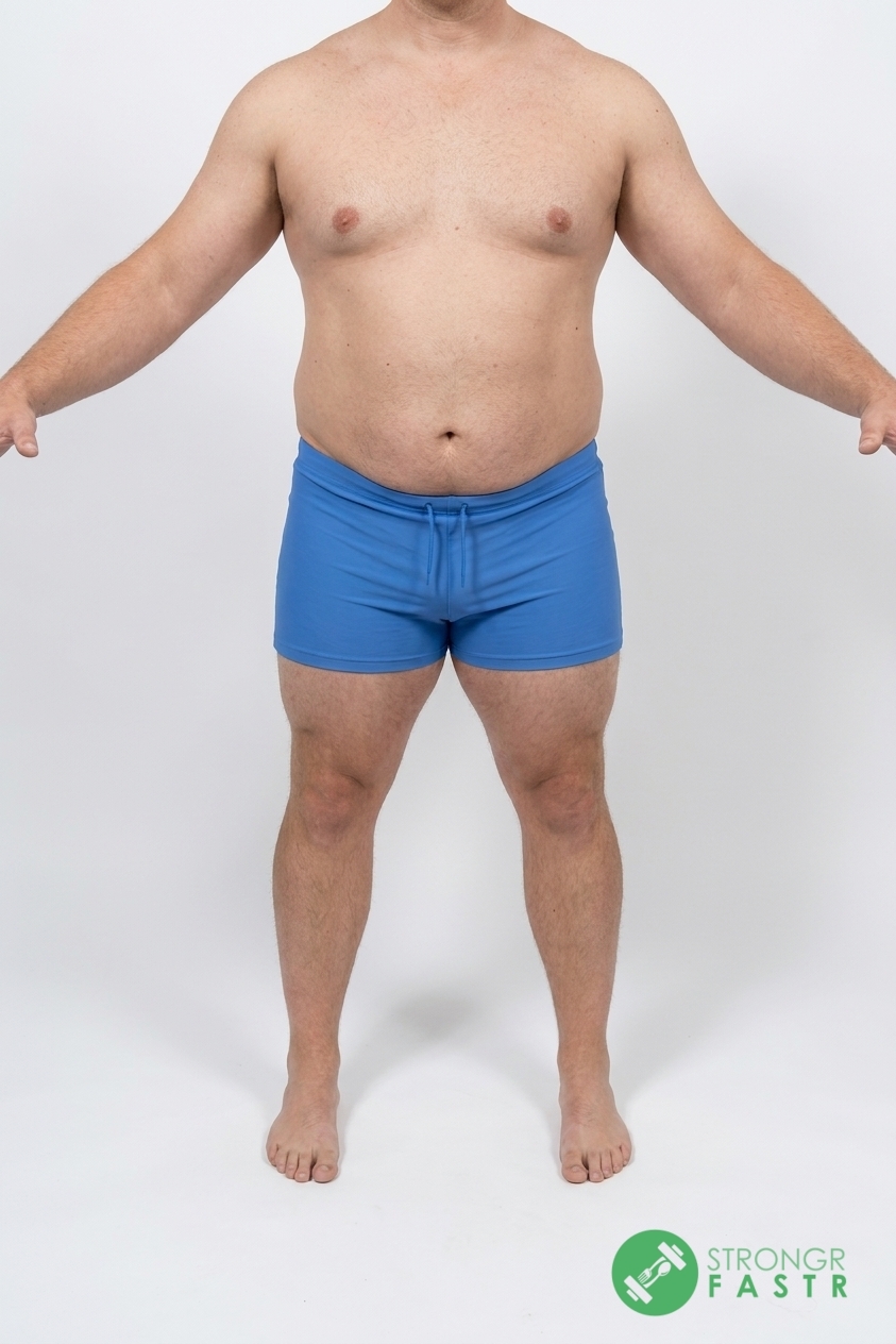 A 5'7", 230 lbs male at about 28% body fat