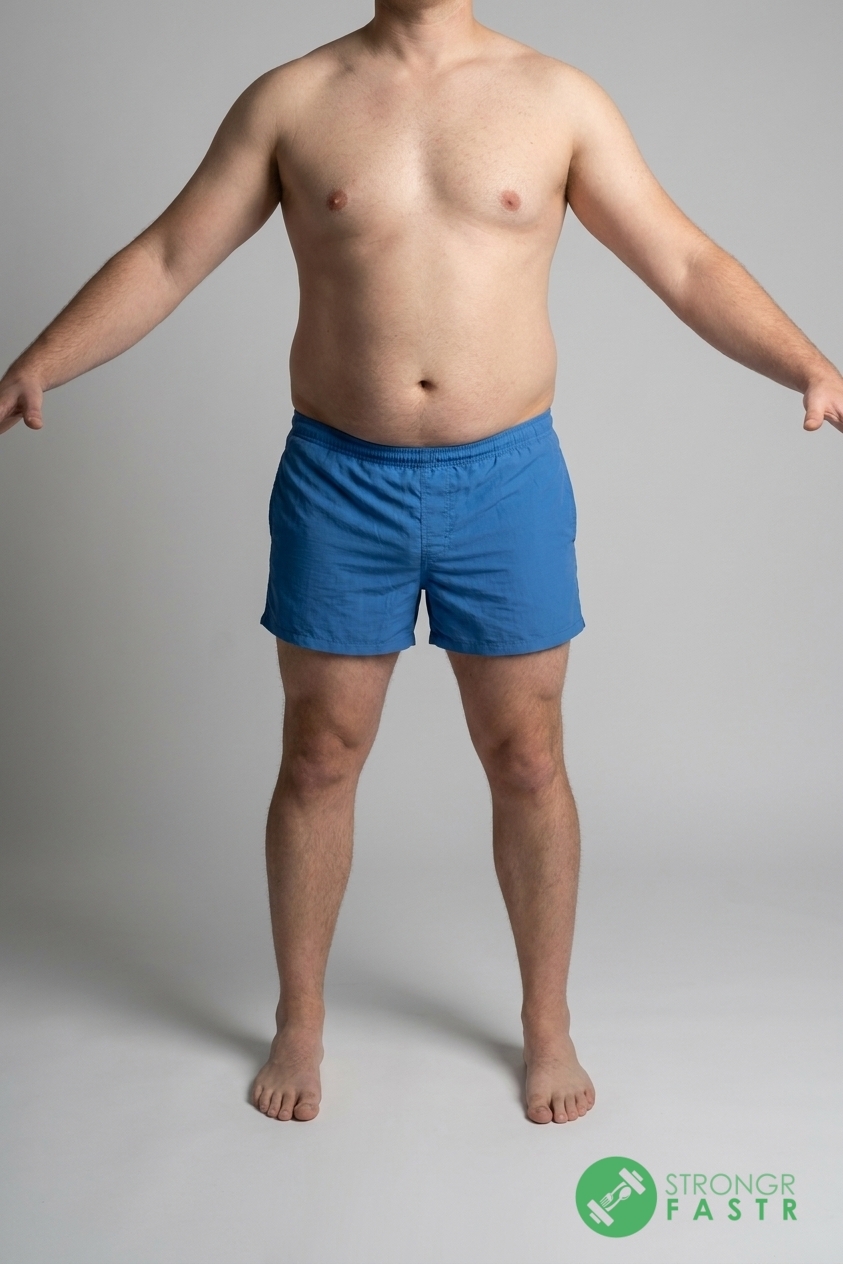 A 6'4", 260 lbs male at about 27% body fat