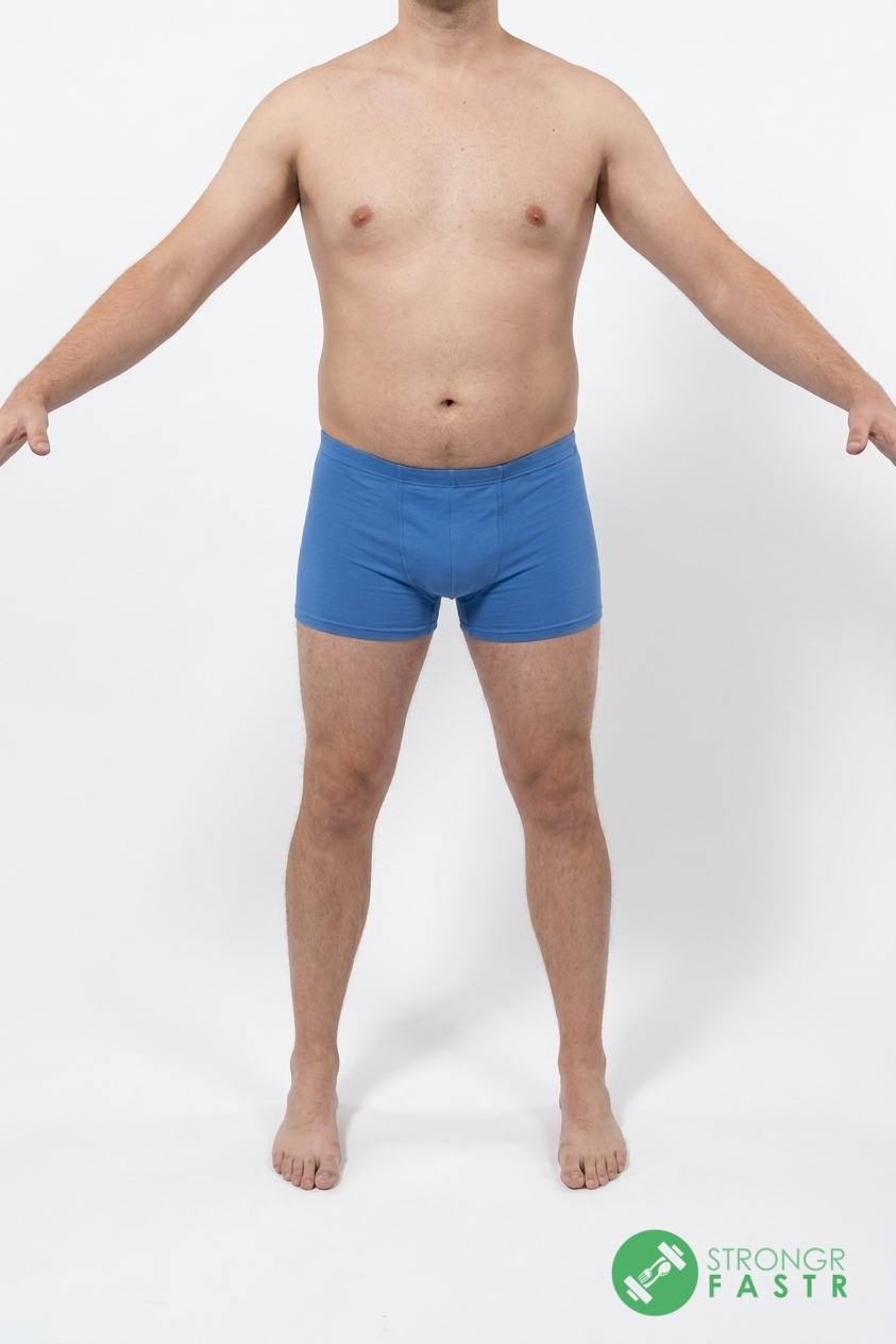 A 6'1", 210 lbs male at about 27% body fat