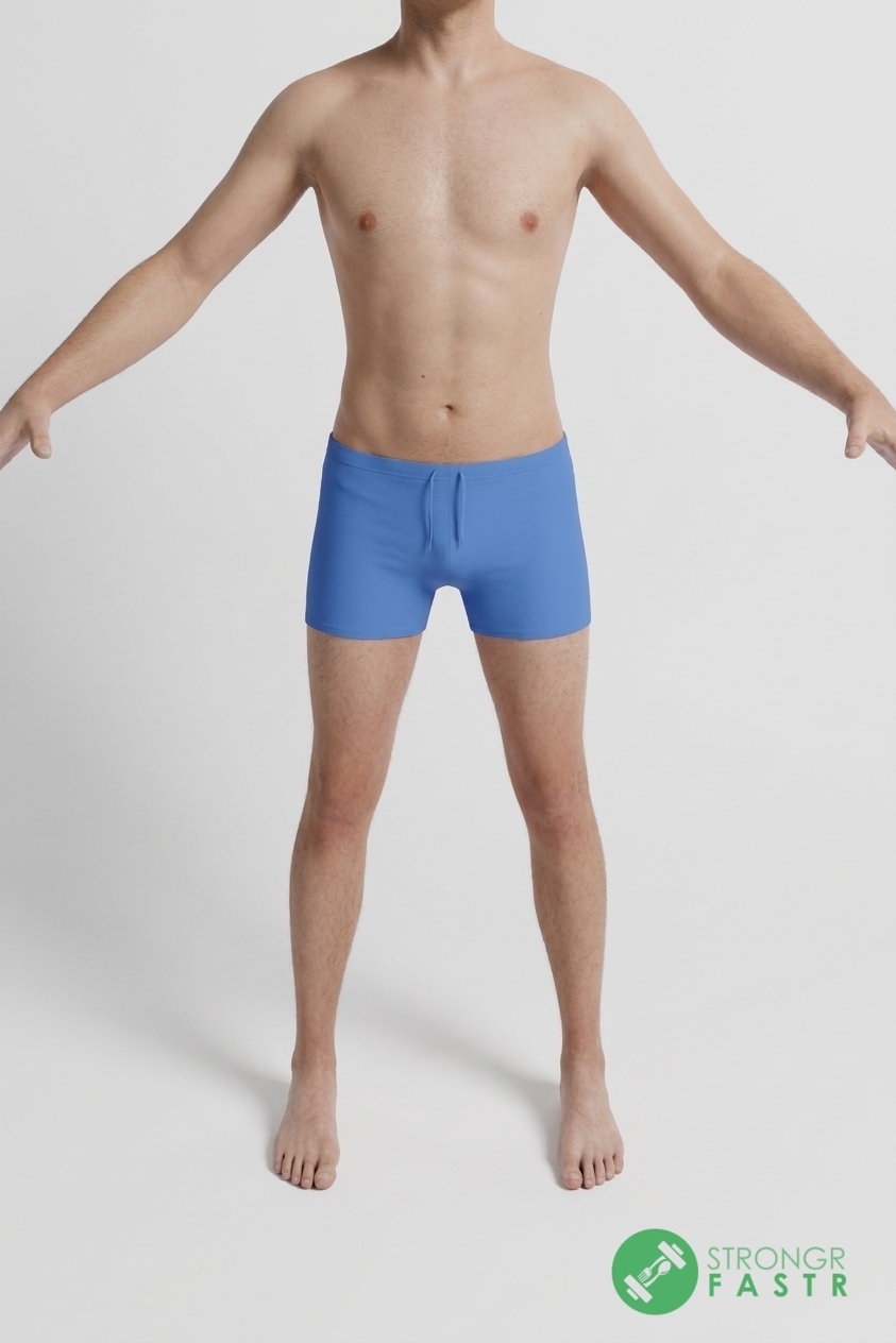 A 6'2", 160 lbs male at about 13% body fat