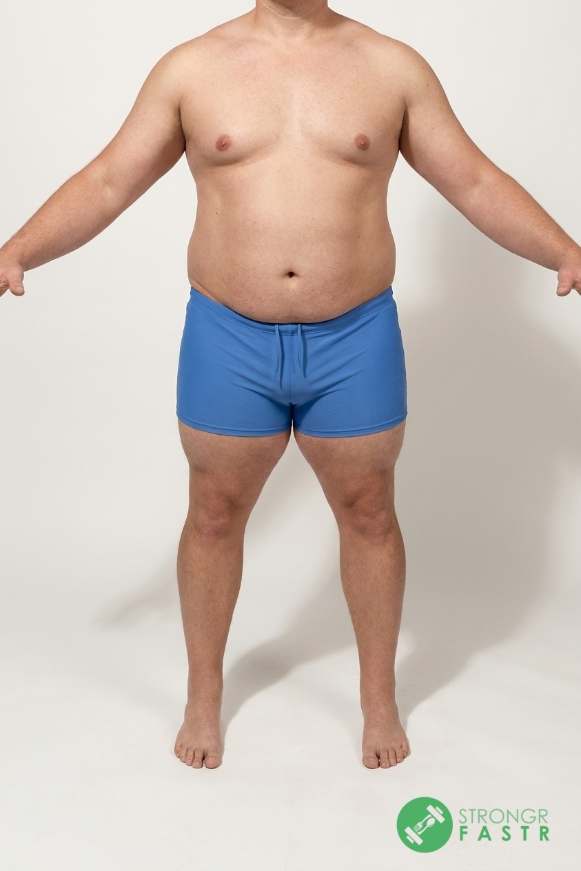 A 5'9", 250 lbs male at about 34% body fat