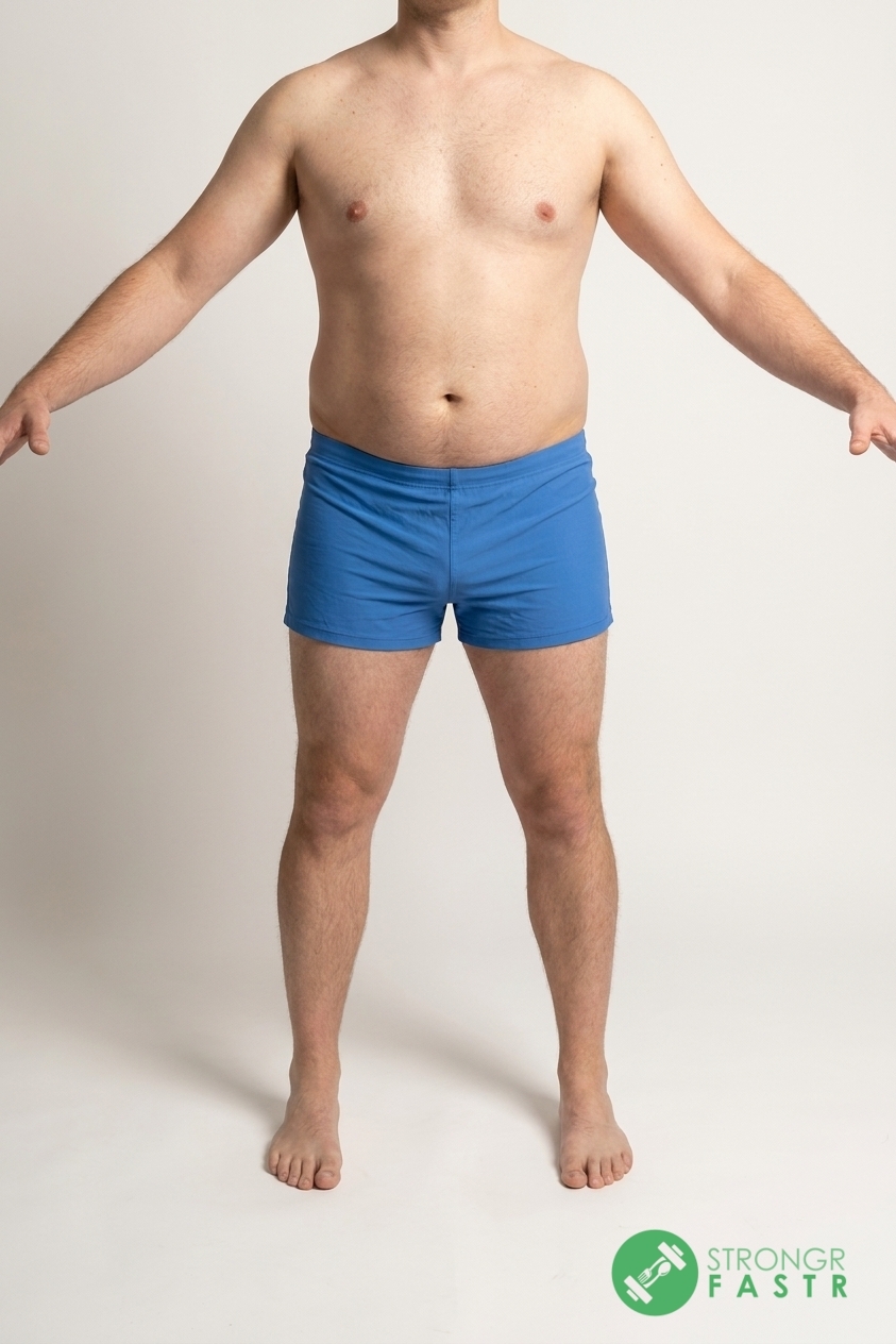 A 6'1", 220 lbs male at about 30% body fat
