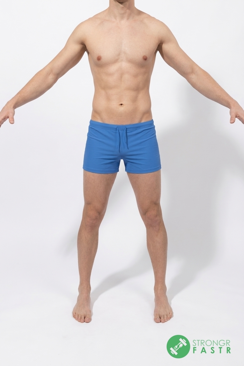 A 5'7", 120 lbs male at about 8% body fat