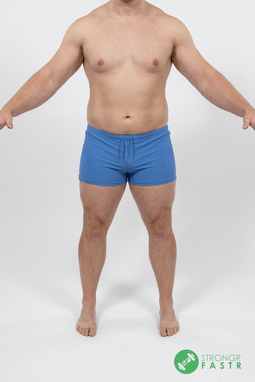 A 5'8", 220 lbs male at about 18% body fat