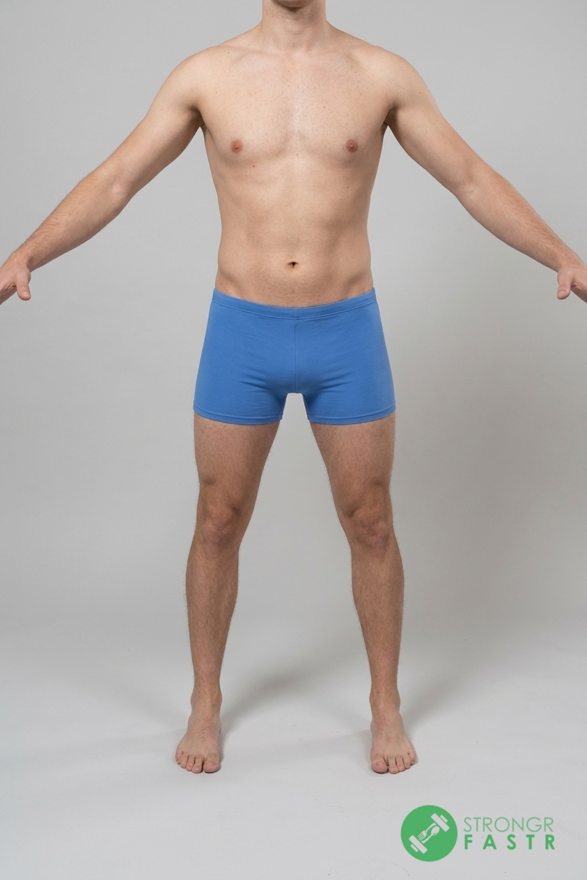 A 5'5", 130 lbs male at about 17% body fat