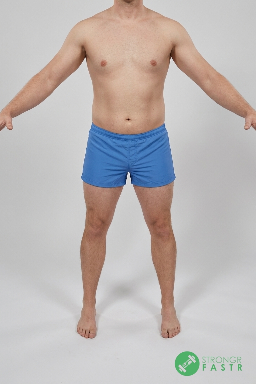 A 5'8", 180 lbs male at about 22% body fat