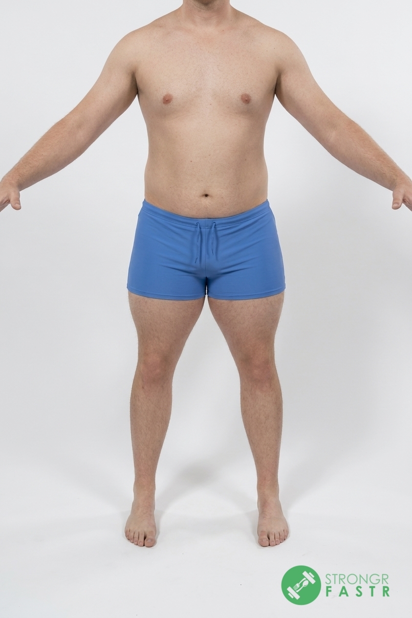 A 5'11", 230 lbs male at about 23% body fat