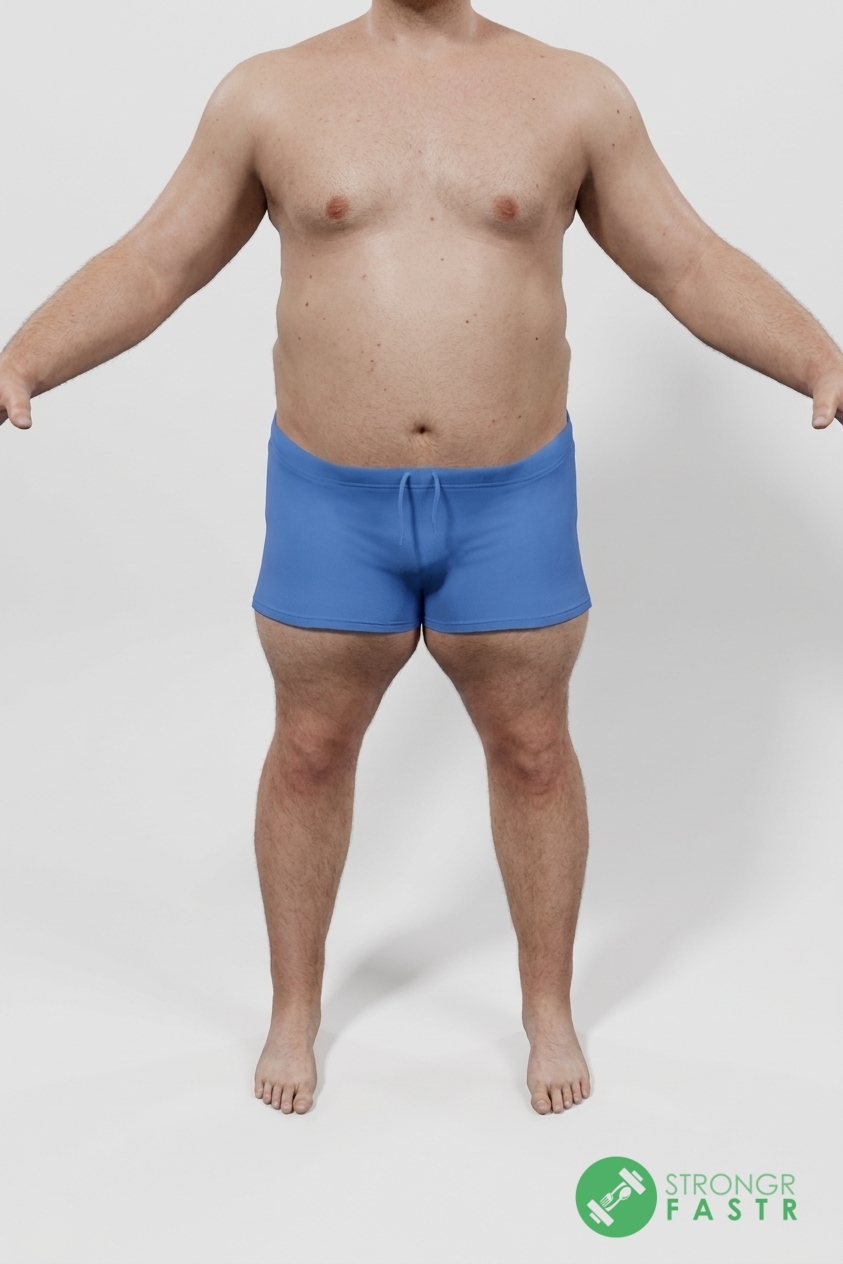 A 5'9", 260 lbs male at about 34% body fat