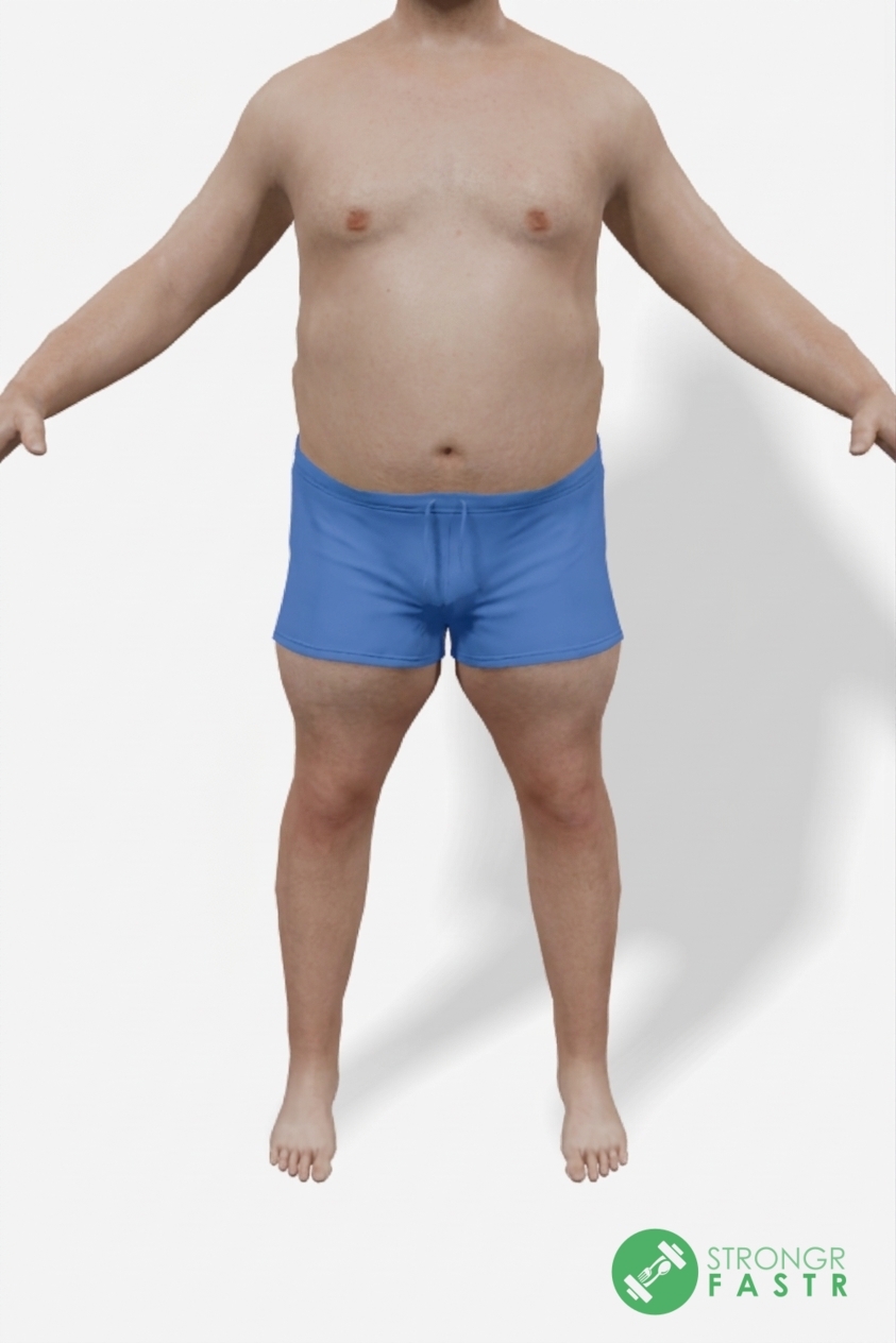 A 5'7", 220 lbs male at about 35% body fat