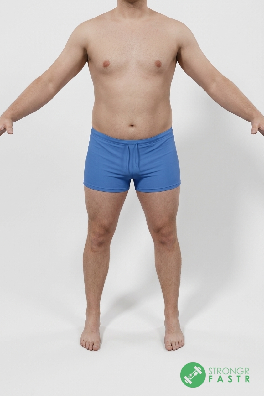 A 6'1", 230 lbs male at about 28% body fat