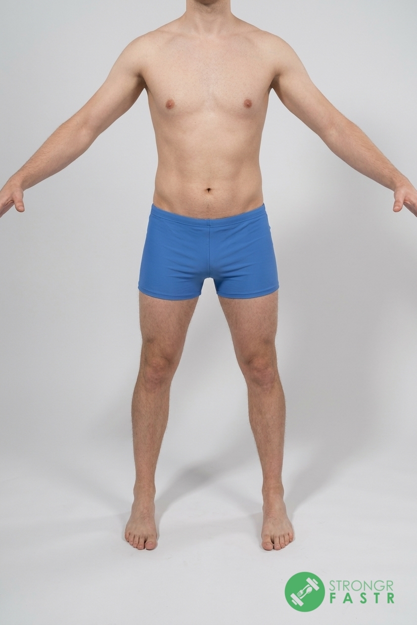 A 5'7", 140 lbs male at about 17% body fat