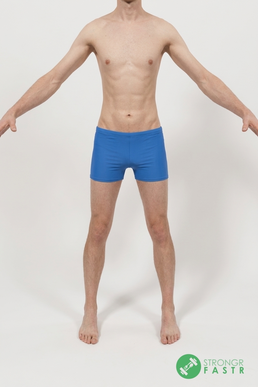 A 6'3", 150 lbs male at about 9% body fat
