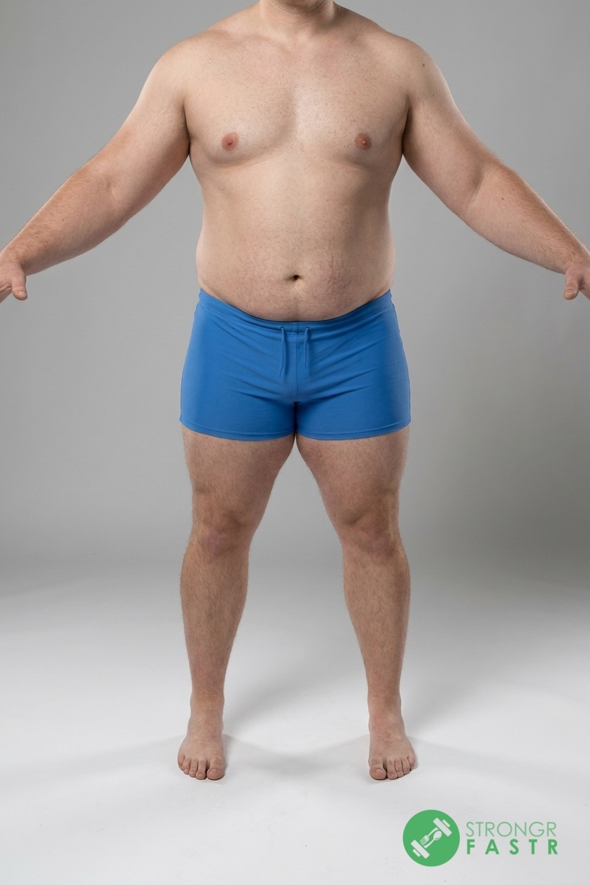 A 5'9", 250 lbs male at about 26% body fat