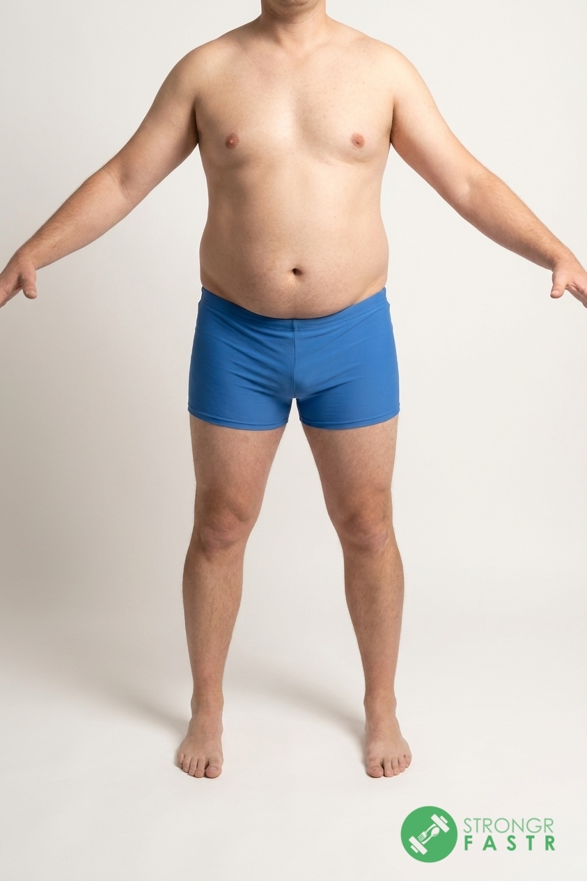 A 6'4", 260 lbs male at about 36% body fat