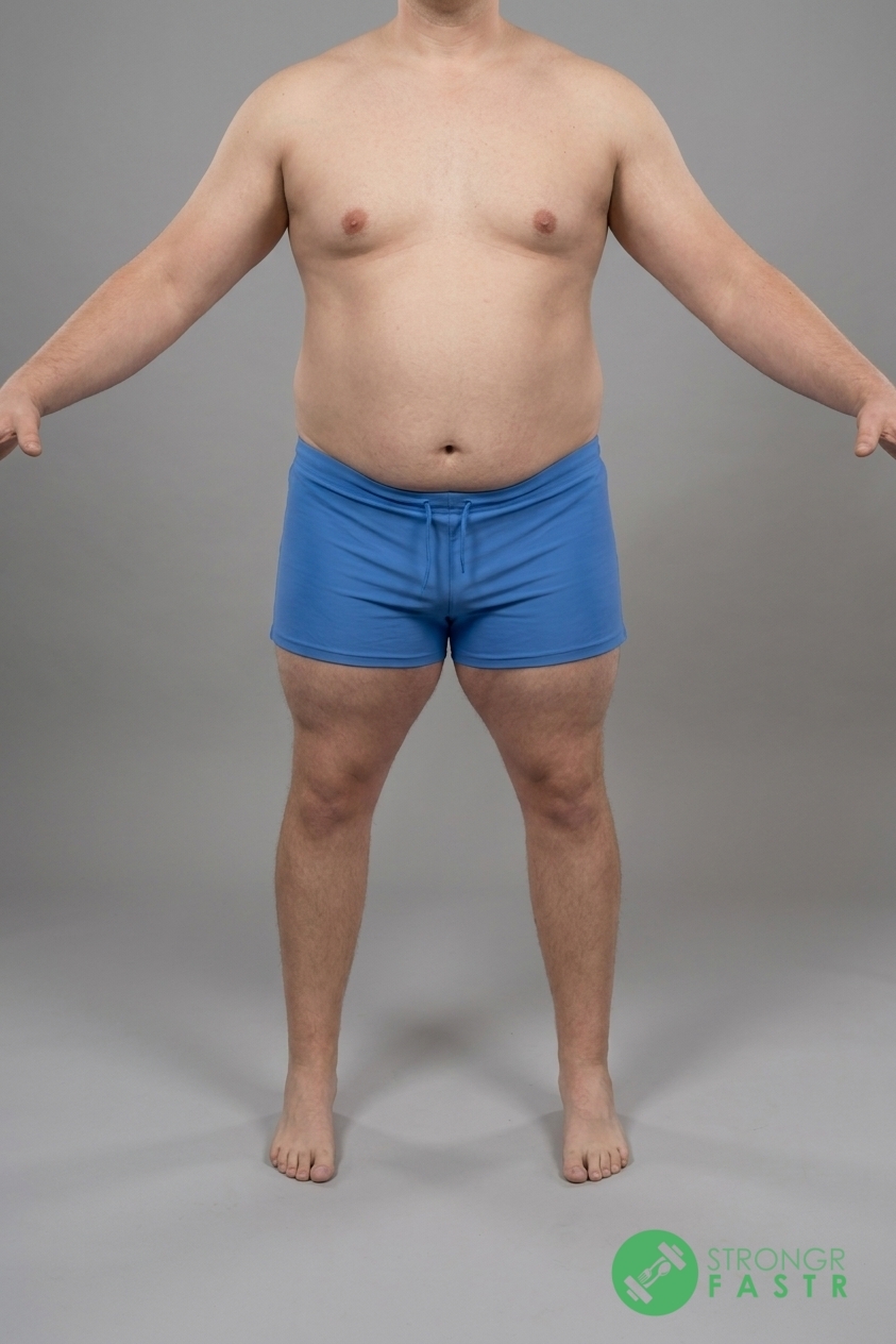 A 5'8", 220 lbs male at about 35% body fat