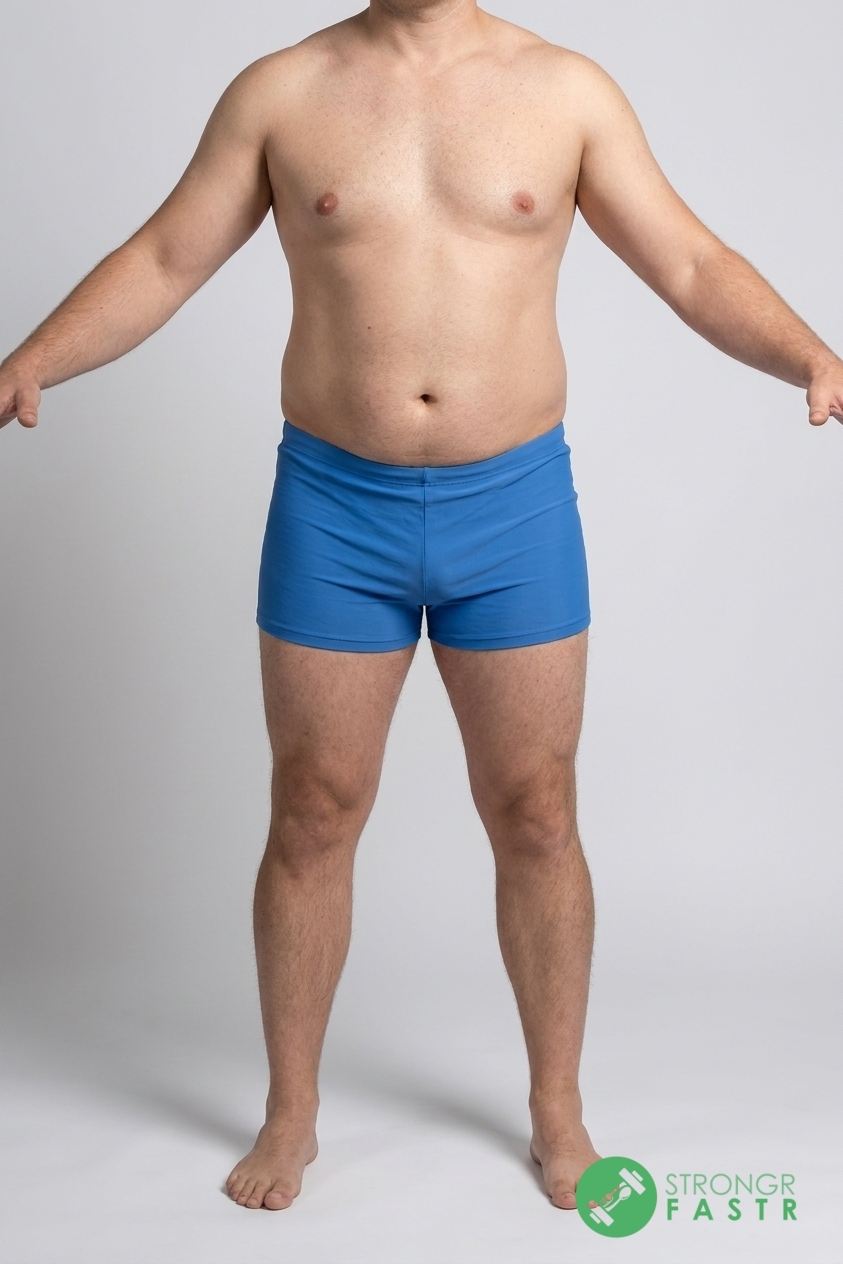 A 5'6", 220 lbs male at about 27% body fat