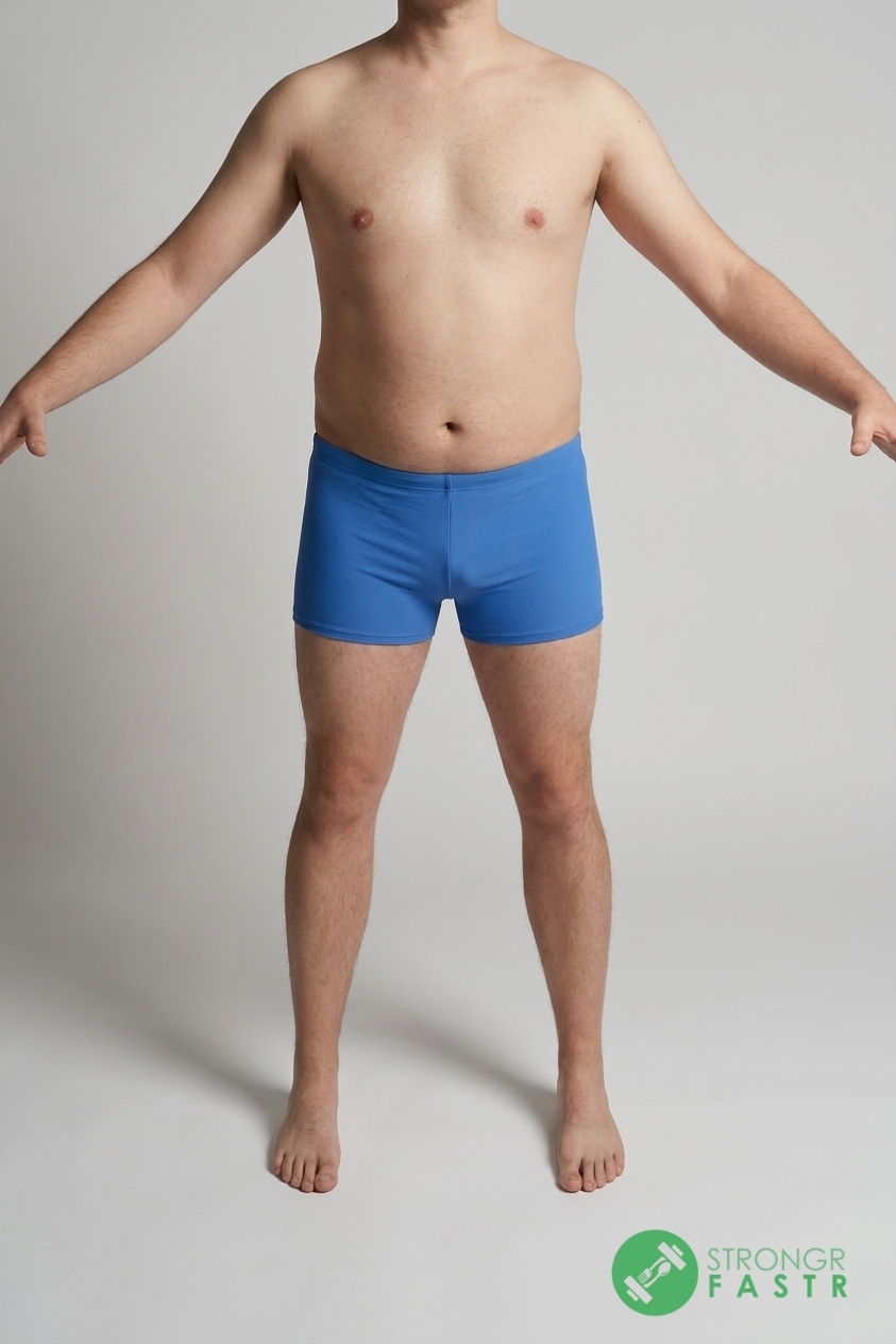 A 6'3", 230 lbs male at about 28% body fat