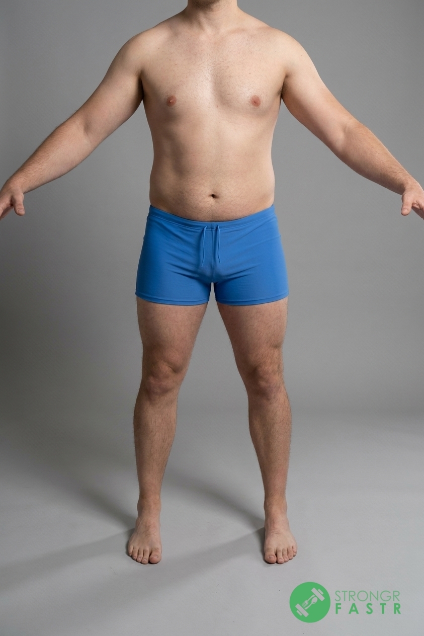 A 6'1", 220 lbs male at about 20% body fat