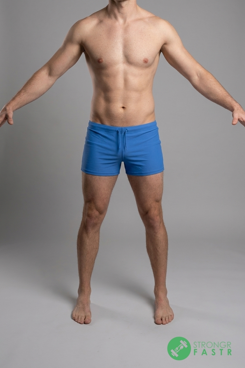 A 5'5", 140 lbs male at about 13% body fat
