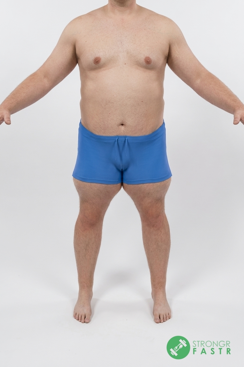 A 5'8", 240 lbs male at about 34% body fat