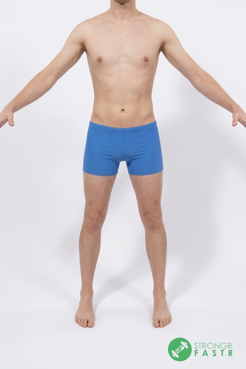 A 6'4", 180 lbs male at about 14% body fat