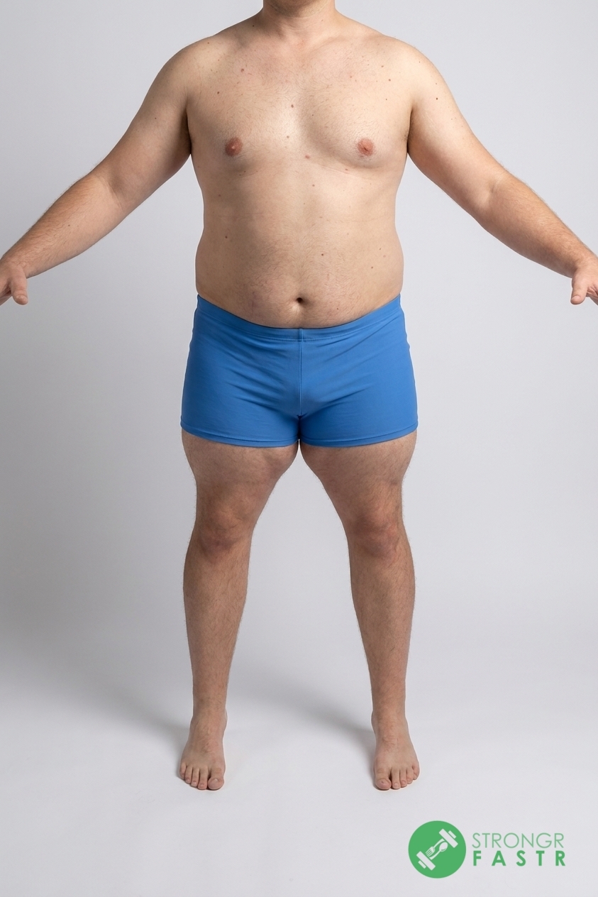 A 5'9", 230 lbs male at about 32% body fat
