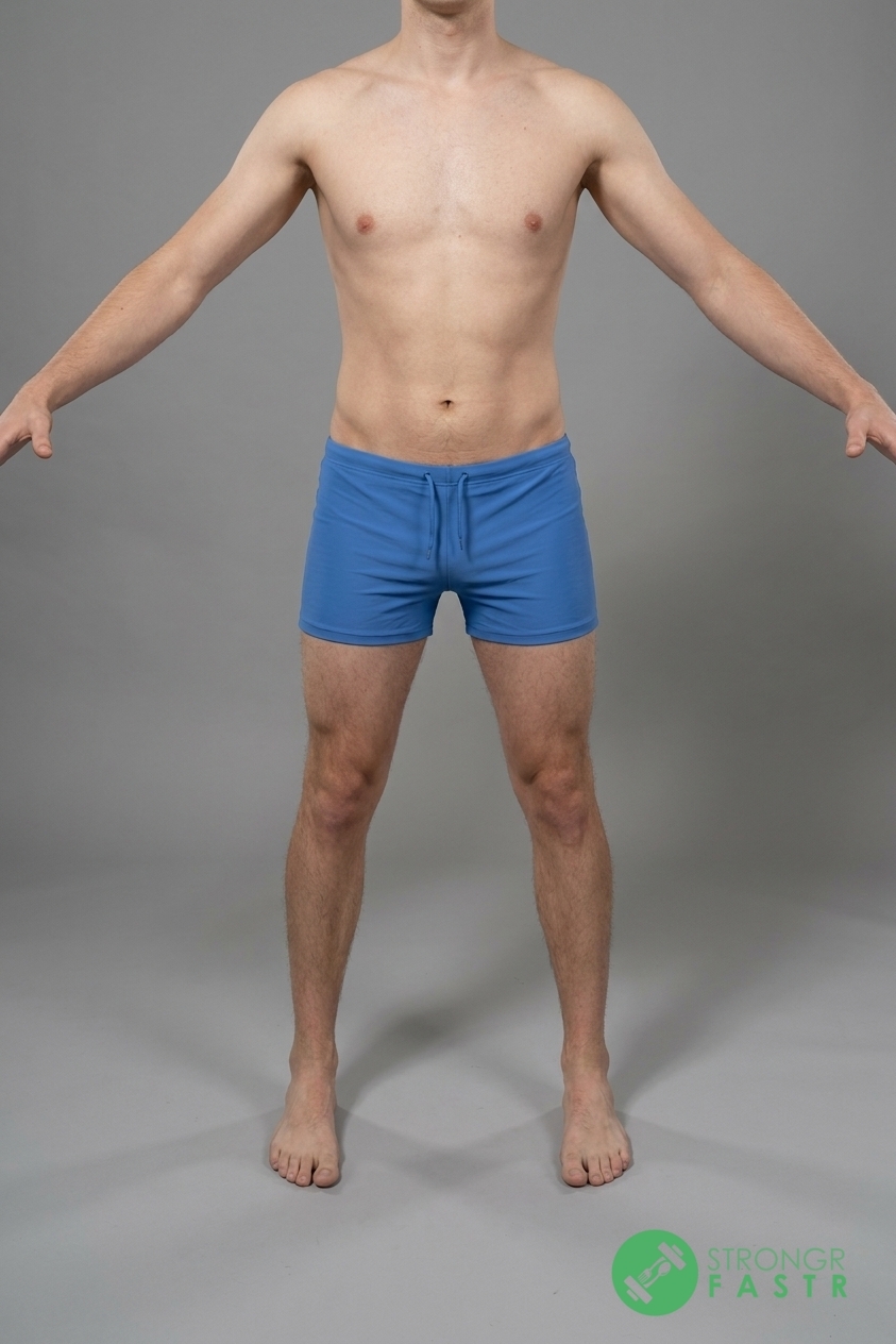 A 5'9", 140 lbs male at about 14% body fat