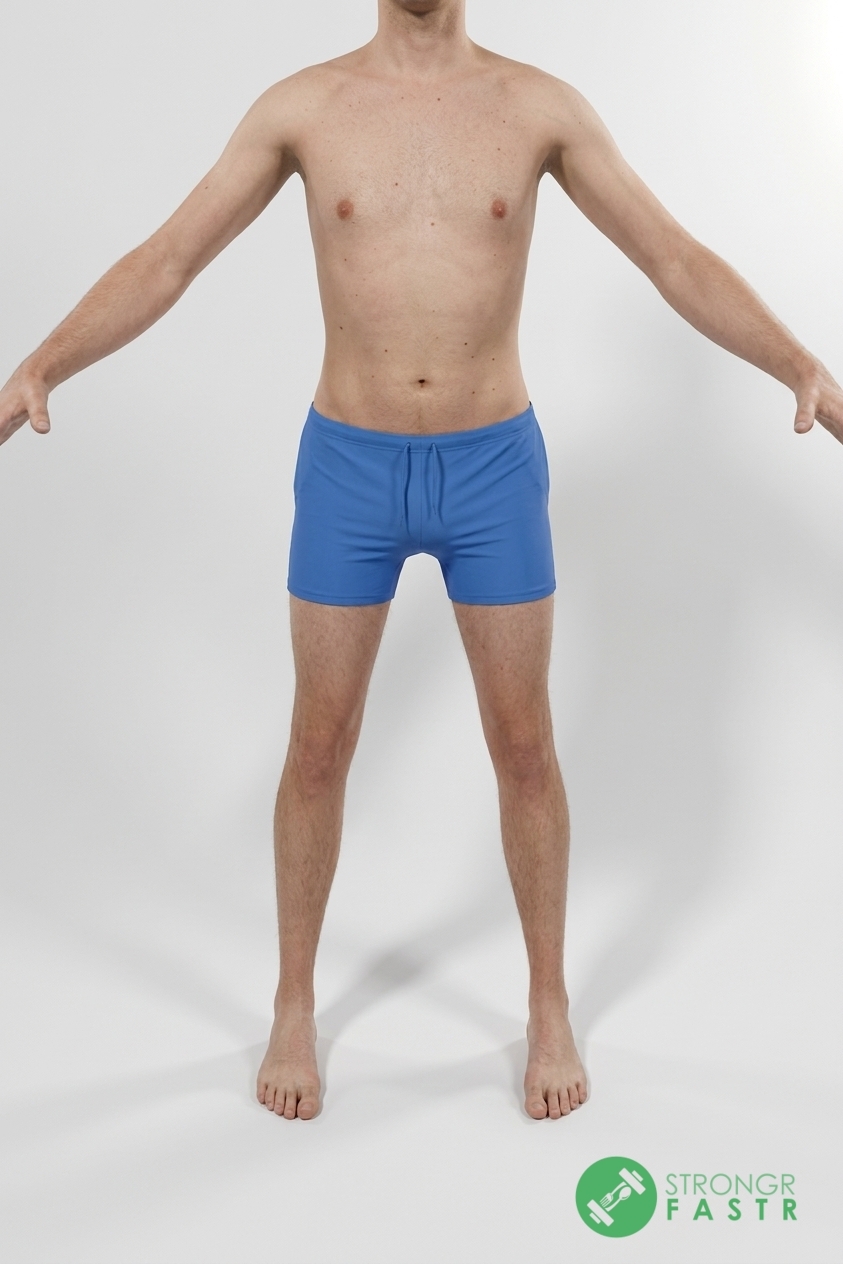 A 6'2", 160 lbs male at about 15% body fat